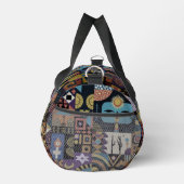 Gedempte aardse folk art patchwork quilt plunjezak (Rechts)