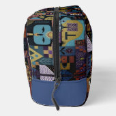 Gedempte aardse folk art patchwork quilt toilettasje (Rechts)