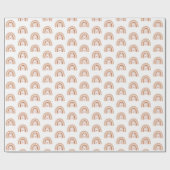 Gedempte aardse toon Boho regenboog kinderen verja Cadeaupapier (Vlak)