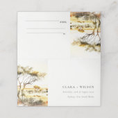 Gedempte aardse Waterverf Afrikaans Landschapsbrui Plaatskaartje (Buitenkant ongevouwen)