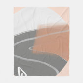 Gedempte aardtinten zon minimalistische kunst fleece deken (Voorkant)