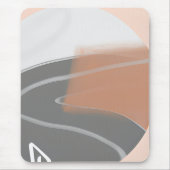 Gedempte aardtinten zon minimalistische kunst muismat (Voorkant)