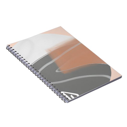 Gedempte aardtinten zon minimalistische kunst notitieboek (Rechterzijde)