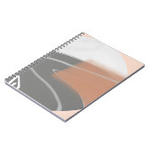 Gedempte aardtinten zon minimalistische kunst notitieboek (Linkerzijde)