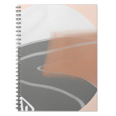 Gedempte aardtinten zon minimalistische kunst notitieboek (Voorkant)