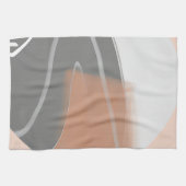 Gedempte aardtinten zon minimalistische kunst theedoek (Horizontaal)