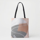 Gedempte aardtinten zon minimalistische kunst tote bag (Voorkant)