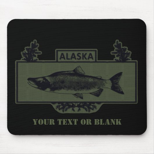 Gedempte Alaska Combat Fisherman Badge Muismat (Voorkant)