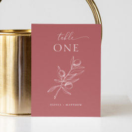 Gedempte bakstenen rode olijf bruiloft | Herfst bo Kaart