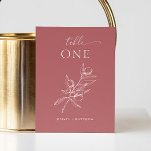 Gedempte bakstenen rode olijf bruiloft   Herfst bo Kaart