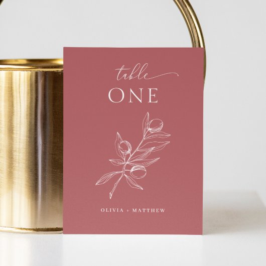 Gedempte bakstenen rode olijf bruiloft | Herfst bo Kaart