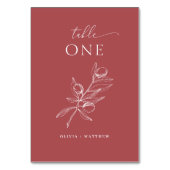 Gedempte bakstenen rode olijf bruiloft | Herfst bo Kaart (Voorkant)