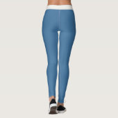 Gedempte Blauwe Neutrale Gestreepte Gepersonalisee Leggings (Achterkant)