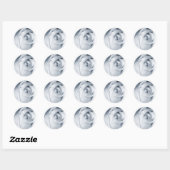 gedempte blauwe roos stickers (Vel)