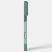 gedempte Blauwgroen lettervorm Case-Mate iPhone Case (Achterkant / Rechts)