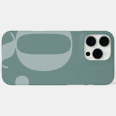 gedempte Blauwgroen lettervorm Case-Mate iPhone Case (Achterkant (horizontaal))