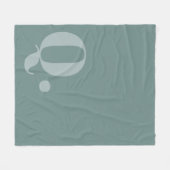 gedempte Blauwgroen lettervorm Fleece Deken (Voorkant (Horizontaal))