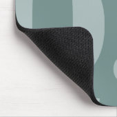 gedempte Blauwgroen lettervorm Muismat (Hoek)