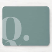 gedempte Blauwgroen lettervorm Muismat (Voorkant)