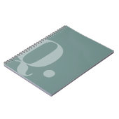 gedempte Blauwgroen lettervorm Notitieboek (Linkerzijde)