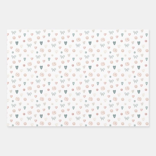 gedempte bloem inpakpapier vel (Voorkant 2)