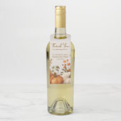 Gedempte Bloem Licht Beige Thanksgiving Fles Label (Op fles)