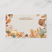 Gedempte bloemen Thanksgiving Blank Flat Table Kaa Visitekaartje (Voorkant)