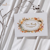 Gedempte bloemen Thanksgiving Flat Place Card Plaatskaartje