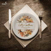 Gedempte bloemen Thanksgiving papier Bord