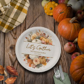Gedempte bloemen Thanksgiving papier Bord