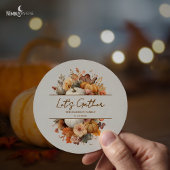 Gedempte bloemen Thanksgiving papier Onderzetter