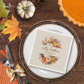 Gedempte bloemen Thanksgiving Papier servet