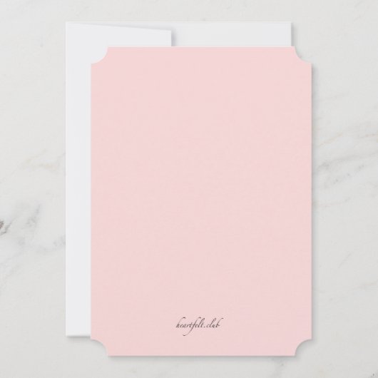 Gedempte Bloemenuitnodiging Kaart (Achterkant)