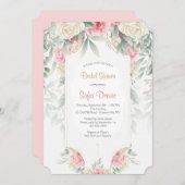 Gedempte Bloemenuitnodiging Kaart (Voorkant / Achterkant)