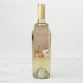 Gedempte Bloemige Karamel Thanksgiving Fleslabel Flessenhanger (Op fles)