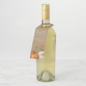 Gedempte Bloemige Karamel Thanksgiving Fleslabel Flessenhanger (Schuin)