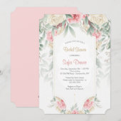 Gedempte Bloemige Uitnodiging (Voorkant / Achterkant)
