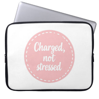 Gedempte blos en stoffige roze AI-kunst Laptop Sleeve