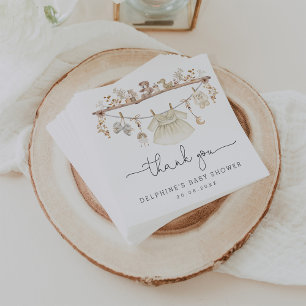 Gedempte Bohemian Baby Kleding Meisje Baby shower Servet