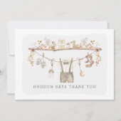 Gedempte Boho Baby Boy Kleding Klein Man Foto Bedankkaart (Voorkant)