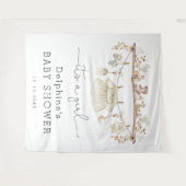 Gedempte Boho Baby Meisje Jurk Baby shower Welkom Wandkleed (Voorkant (horizontaal))