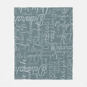 Gedempte Boho Blue Undertone Namen Fleece Deken
