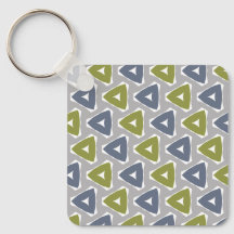Gedempte Boho Driehoek Sleutelhanger
