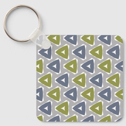 Gedempte Boho Driehoek Sleutelhanger (Voorkant)