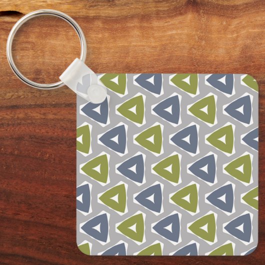 Gedempte Boho Driehoek Sleutelhanger (Voorkant)