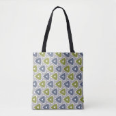 Gedempte Boho Geometrisch Patroon Tote Bag (Voorkant)