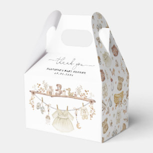 gedempte boho kinderkamer baby meisje douche bedankdoosjes