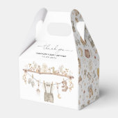 Gedempte Boho kinderkamer kleding speelgoed jongen Bedankdoosjes (Achterkant)