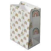 Gedempte boho regenboog scandi patroon medium cadeauzakje (Achterkant Gekanteld)