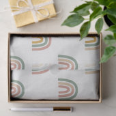 Gedempte boho regenboog scandi patroon  tissuepapier (Geschenk)